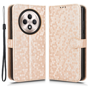 Калъф с капак за Oppo Reno 12FS / 12F, Wallet Rhombus, розов