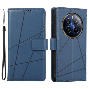 Калъф с капак за Realme 12 Pro 5G / 12 Pro+ 5G, Leather Line Wallet, син