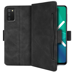 Калъф с капак за Samsung Galaxy A03s, Card Slot, черен