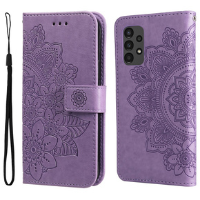 Калъф с капак за Samsung Galaxy A13 4G, Mandala Flower, лилав