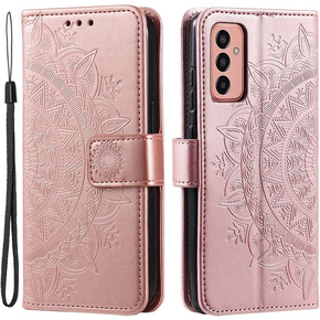 Калъф с капак за Samsung Galaxy A14 4G/5G, Mandala, розов rose gold