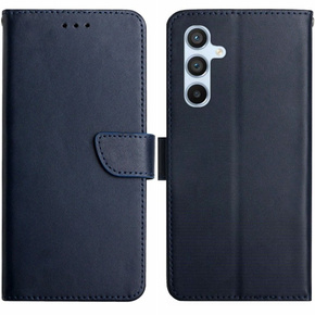 Калъф с капак за Samsung Galaxy A25 5G, Split Leather Wallet, син