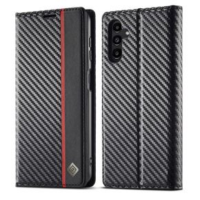 Калъф с капак за Samsung Galaxy A35 5G, Carbon LC.IMEEKE, черен