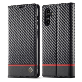 Калъф с капак за Samsung Galaxy A35 5G, Carbon LC.IMEEKE, черен