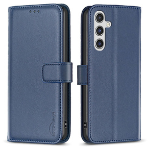 Калъф с капак за Samsung Galaxy A55 5G, BINFEN Wallet, син