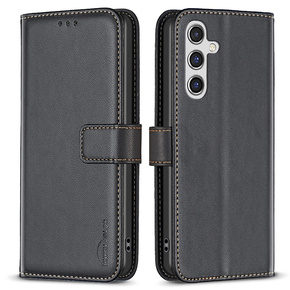 Калъф с капак за Samsung Galaxy A55 5G, BINFEN Wallet, черен