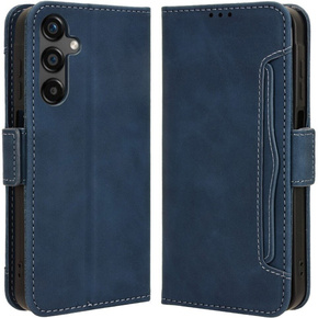 Калъф с капак за Samsung Galaxy M35, Card Slot, тъмносин