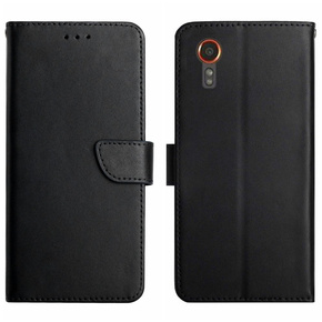 Калъф с капак за Samsung Galaxy Xcover 7, Split Leather, черен