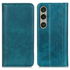 Калъф с капак за Sony Xperia 1 VI, Split Leather, зелен