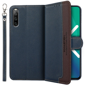 Калъф с капак за Sony Xperia 10 IV, KHAZNEH RFID Case, син