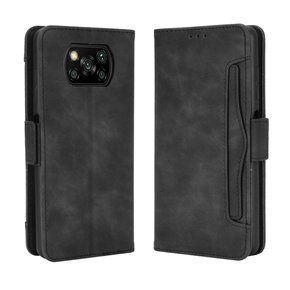 Калъф с капак за Xiaomi Poco X3 NFC / Poco X3 Pro, Card Slot, черен