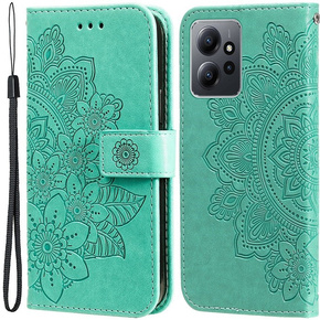 Калъф с капак за Xiaomi Redmi Note 12 4G, Mandala Flower, зелен