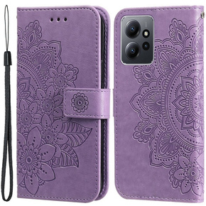 Калъф с капак за Xiaomi Redmi Note 12 4G, Mandala Flower, лилав