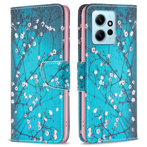 Калъф с капак за Xiaomi Redmi Note 12 Pro 5G / POCO X5 Pro 5G, Wallet, Sakura, син