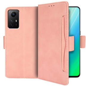 Калъф с капак за Xiaomi Redmi Note 12S, Card Slot, розов