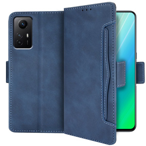 Калъф с капак за Xiaomi Redmi Note 12S, Card Slot, син