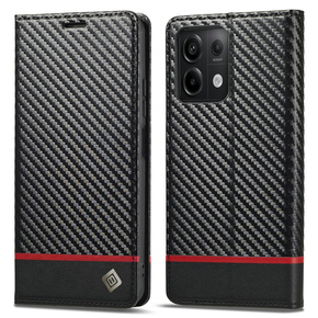 Калъф с капак за Xiaomi Redmi Note 13 5G, Carbon LC.IMEEKE, черен