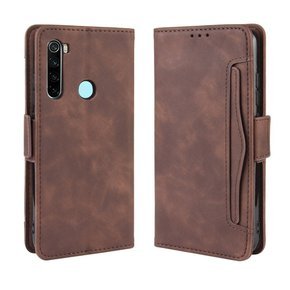 Калъф с капак за Xiaomi Redmi Note 8T, Card Slot, кафяв