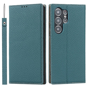 Кожен калъф за Samsung Galaxy S23 Ultra, ERBORD Grain Leather, син