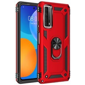 брониран калъф за Huawei P Smart 2021, Nox Case Ring, червен