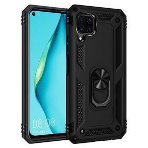 брониран калъф за Huawei P40 Lite, Nox Case Ring, черен