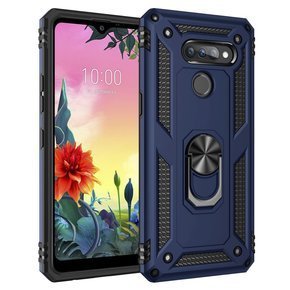 брониран калъф за LG K50S, Nox Case Ring, тъмносин