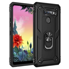 брониран калъф за LG K50S, Nox Case Ring, черен