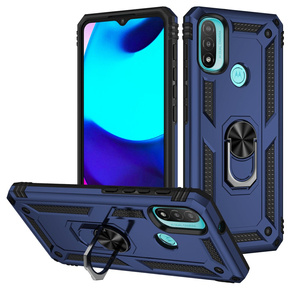 брониран калъф за Motorola Moto E20/E30/E40, Nox Case Ring, син