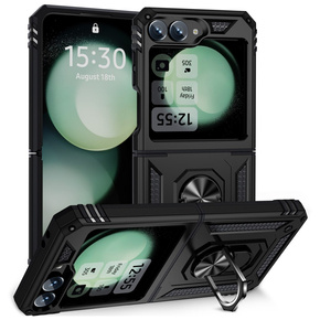 брониран калъф за Samsung Galaxy Z Flip6 5G, Nox Case Ring, черен