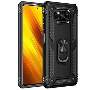 брониран калъф за Xiaomi Poco X3 NFC, Nox Case Ring, черен