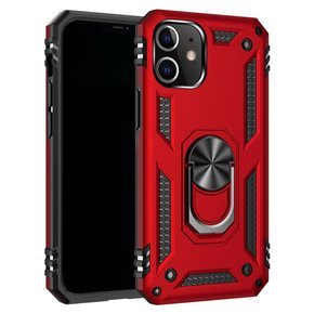 брониран калъф за iPhone 12 Mini, Nox Case Ring, червен