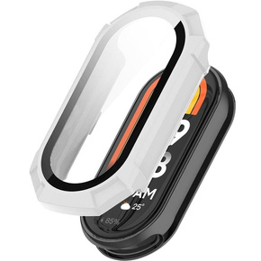 2w1 Etui + Szkło Hartowane do Xiaomi Smart Band 8, Białe