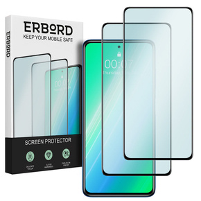 2x Закалено стъкло за Poco X3 NFC/X3 Pro, ERBORD 3D на цял екран