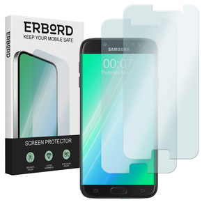 2x Закалено стъкло за Samsung Galaxy J7 2017, ERBORD 9H Hard Glass на екрана