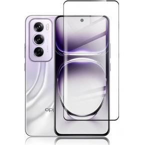 3D закалено стъкло за Oppo Reno 12 Pro, черна рамка