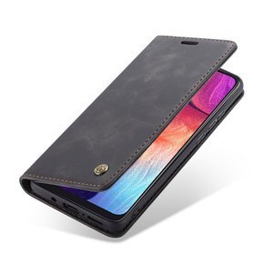 CASEME калъф за Samsung Galaxy A50, Leather Wallet Case, черен