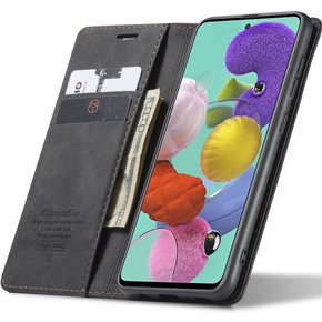 CASEME калъф за Samsung Galaxy A51, Leather Wallet Case, черен