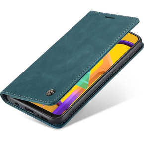 CASEME калъф за Samsung Galaxy M21, Leather Wallet Case, син