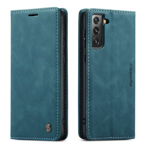 CASEME калъф за Samsung Galaxy S21 FE, Leather Wallet Case, зелен