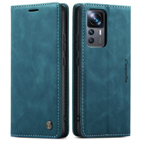 CASEME калъф за Xiaomi 12T / 12T Pro, Leather Wallet Case, тюркоазен