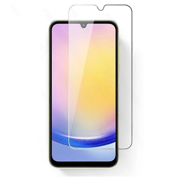 Брониран калъф за Samsung Galaxy A25, двуслоен, черен + 9H стъкло