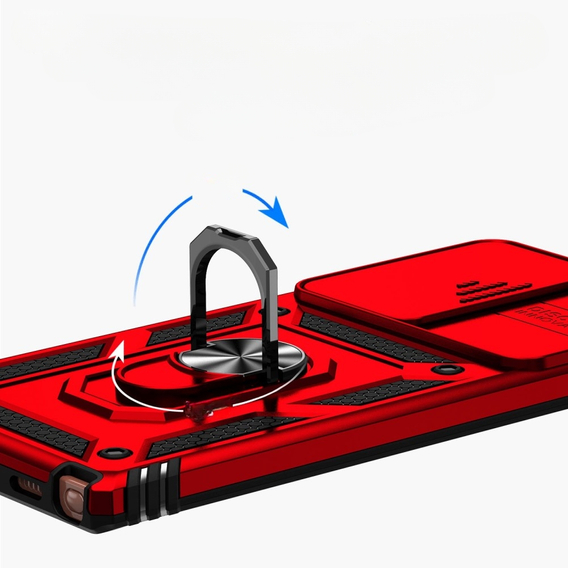 Брониран калъф за Samsung Galaxy Note 20 Ultra, CamShield Slide, червен