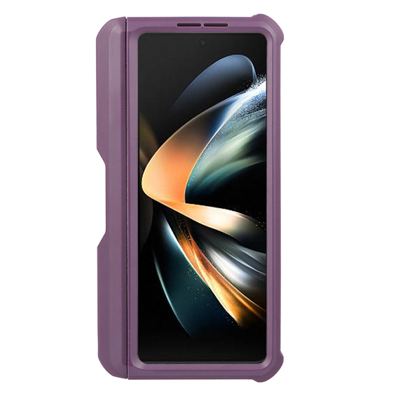 Брониран калъф за Samsung Galaxy Z Fold 4 5G, Dexnor Full Body S-Pen Slot, лилав