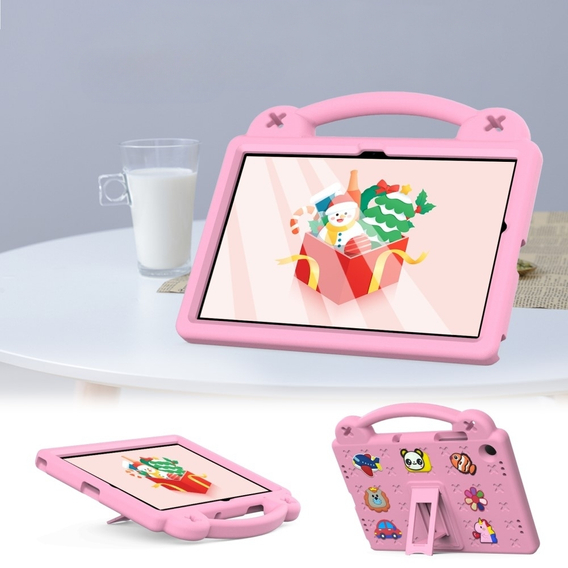 Детският калъф за Samsung Galaxy Tab A9+, Cute Patterns, със стойка, розов