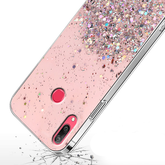 Калъфи за Huawei Y7 2019, Glittery, розов