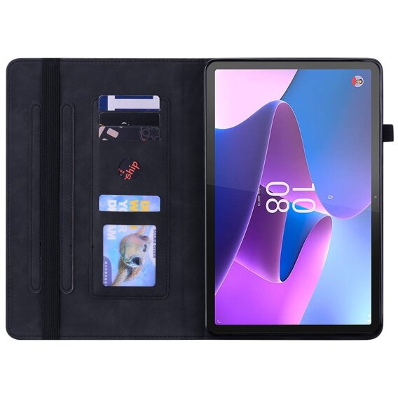 Калъфи за Lenovo Tab P11 Gen 2, Wallet Pen Slot, черен