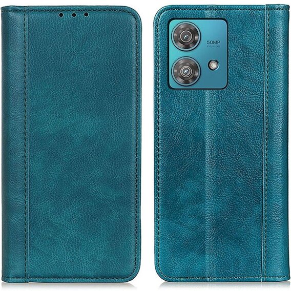 Калъфи за Motorola Edge 40 Neo, Wallet Litchi Leather, зелен