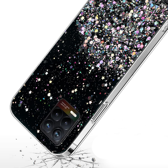 Калъфи за Realme 8 / 8 Pro, Glittery, черен