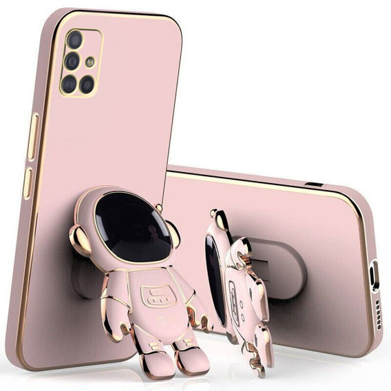 Калъфи за Samsung Galaxy A71, Astronaut, розов rose gold