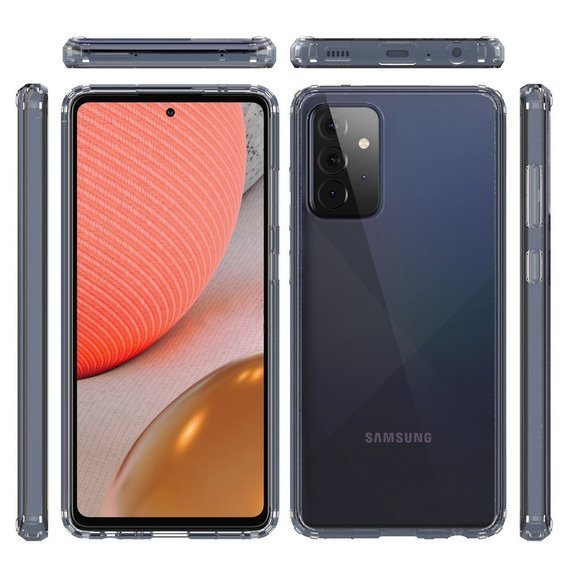 Калъфи за Samsung Galaxy A72 5G, Fusion Hybrid, прозрачен